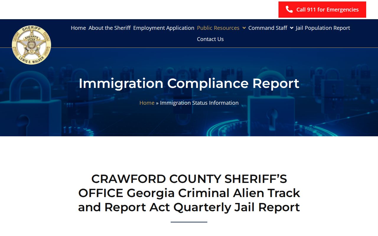 Crawford County immigration report affecting inmate release destination checks