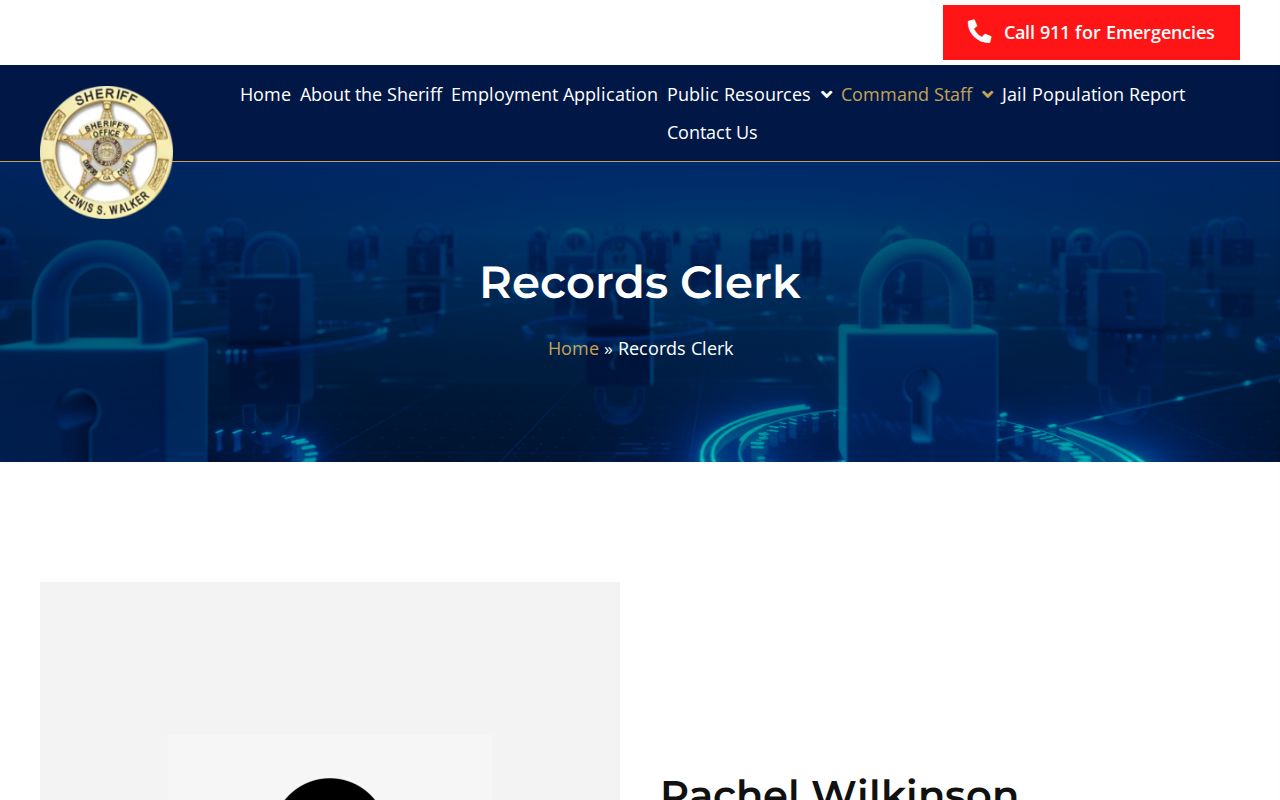 Crawford County booking photo and released inmate records clerk page